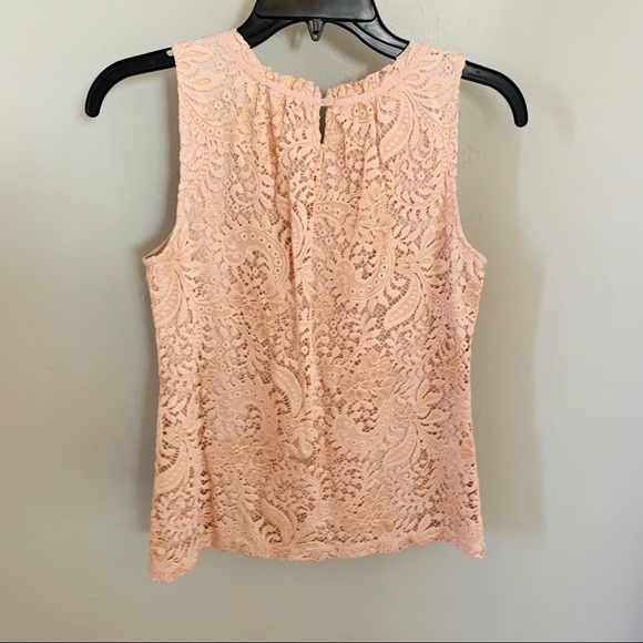Loft Peach Lace Blouse - Picture 4 of 5